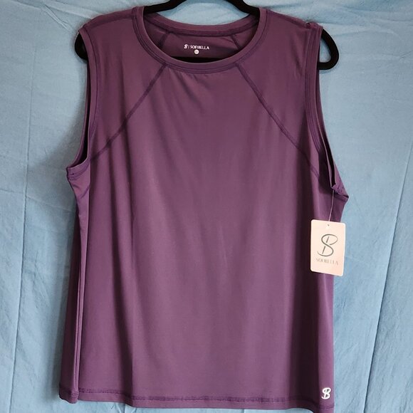 sofibella Tops - SOFIBELLA - NWT Women's Sleeveless Top - UV Colors -2X Plum